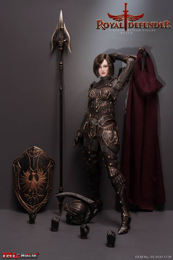 Load image into Gallery viewer, Royal Defender Black - Brunette Female Head Sculpt
