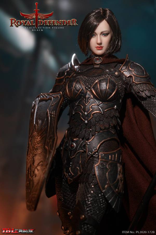 Load image into Gallery viewer, Royal Defender Black - Brunette Female Head Sculpt
