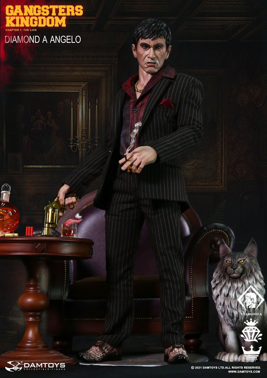Gangsters Kingdom Angelo - Male Head Sculpt w/Slicked Back Hair
