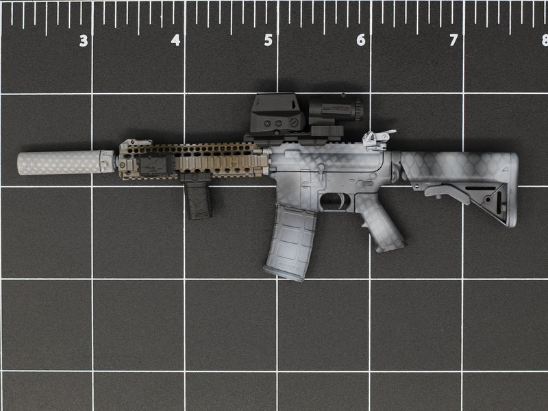 Load image into Gallery viewer, 1/6 - Custom - Snow Camo M4 Rifle w/Magnetic Attachment Set

