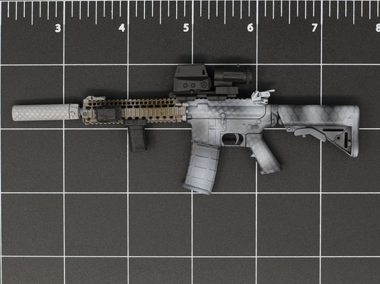 1/6 - Custom - Snow Camo M4 Rifle w/Magnetic Attachment Set