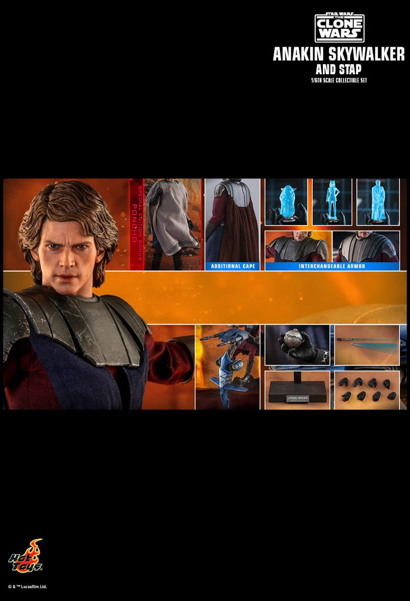 Load image into Gallery viewer, Star Wars: The Clone Wars - Anakin Skywalker &amp; STAP - MINT IN BOX
