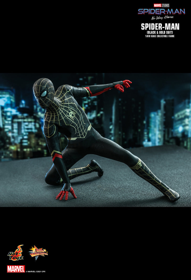 Load image into Gallery viewer, Spider-Man: No Way Home - Spider-Man Black &amp; Gold Suit - MINT IN BOX

