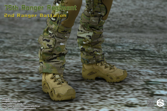 75th Ranger Regiment - Tan Cloth Boots (Peg Type)