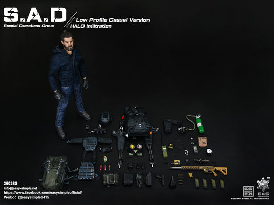 SAD HALO Infiltration - Black Combat Boots (Peg Type)