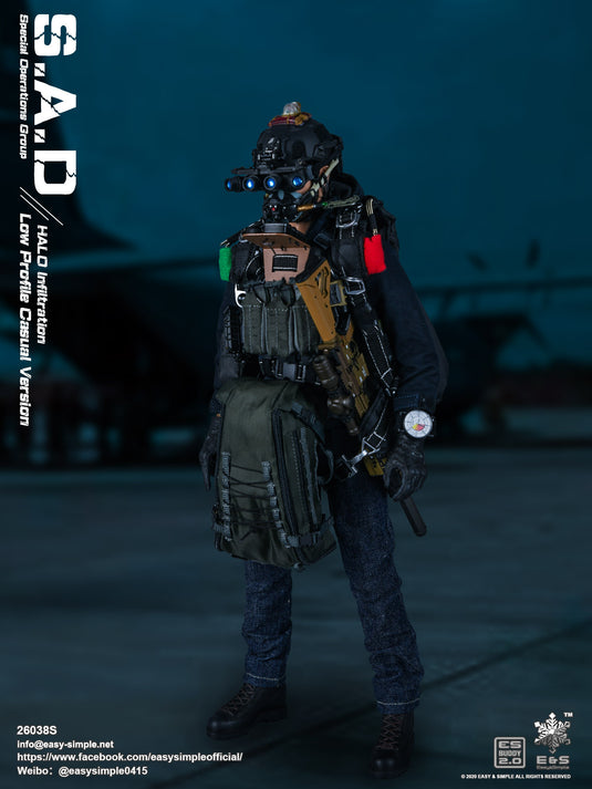 SAD HALO Infiltration - Black Combat Boots (Peg Type)