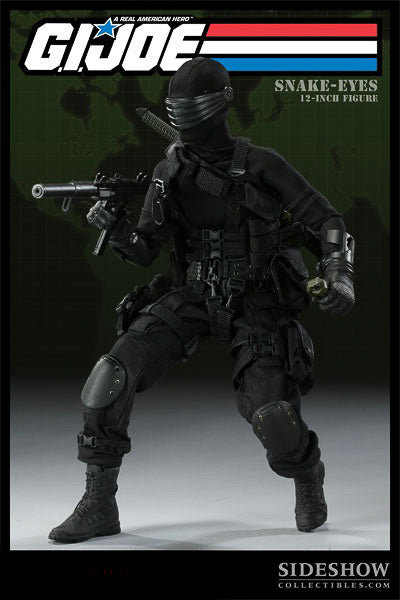 GI JOE - Snake Eyes - Black Action Pose Boots (Peg Type)