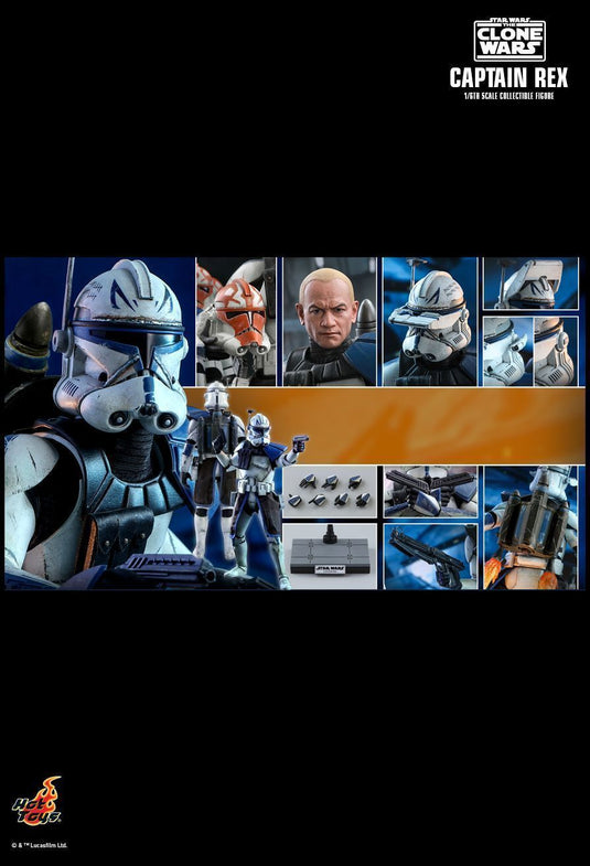Star Wars - Captain Rex - Blue & White Bicep Armor & Elbow Pads