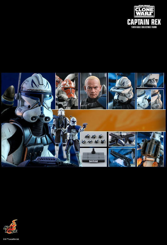 Star Wars - Captain Rex - DC-17 Hand Blasters w/Belt & Skirt