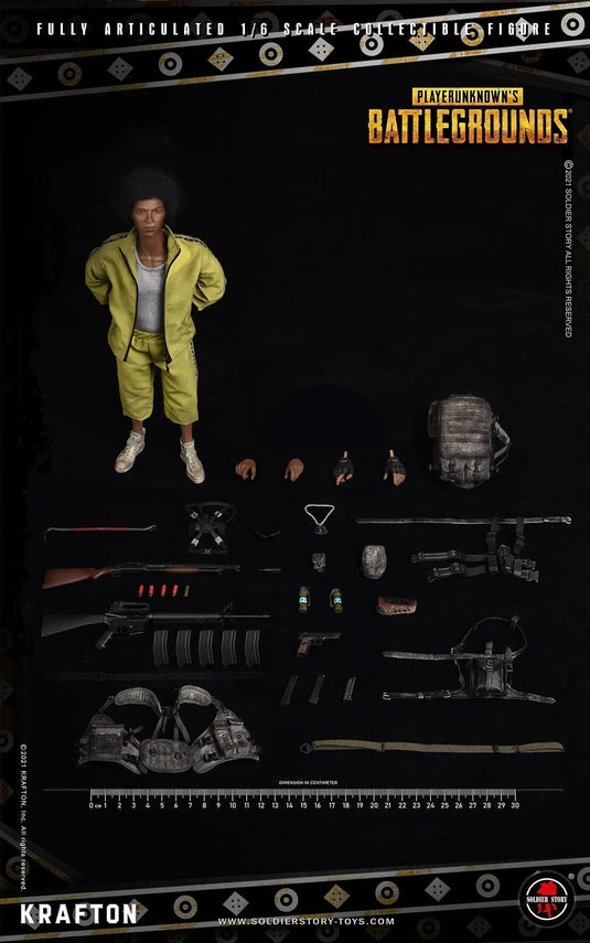 Player Unknowns Battlegrounds - Yellow Weathered Track Suit