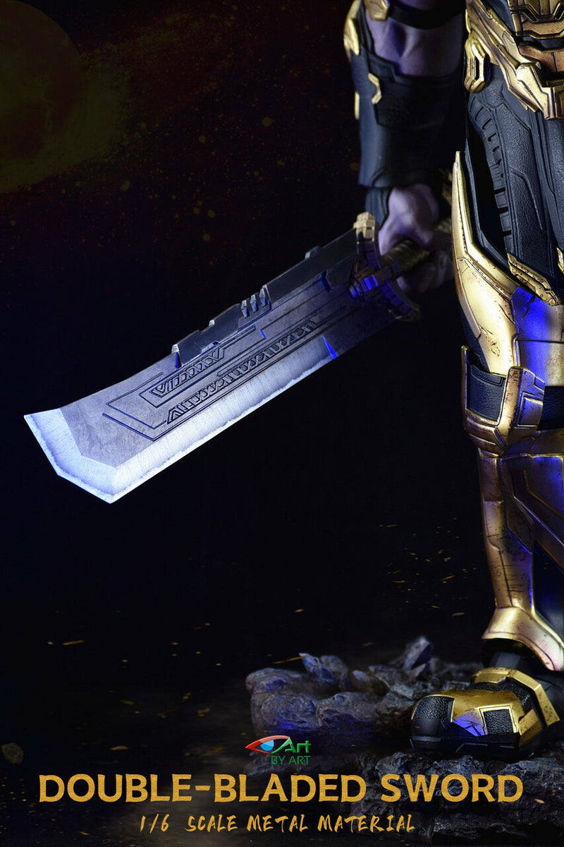 Load image into Gallery viewer, Metal Double-Bladed THANOS Sword - MINT IN BOX
