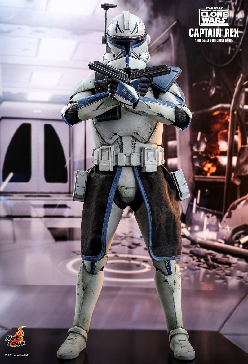 Load image into Gallery viewer, Star Wars - Captain Rex - Weathered White &amp; Blue Helmet
