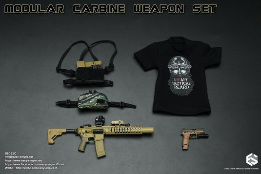 Modular Carbine Weapon Set Ver. C - Black Chest Rig w/Fanny Pack