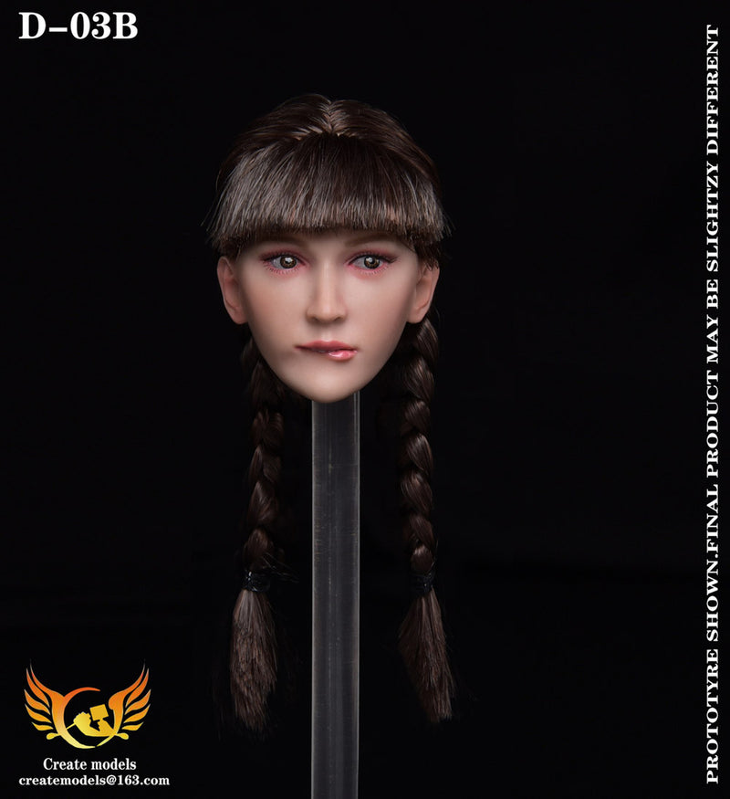 Load image into Gallery viewer, Sexy Female Head Sculpt w/Pig Tails - MINT IN BOX
