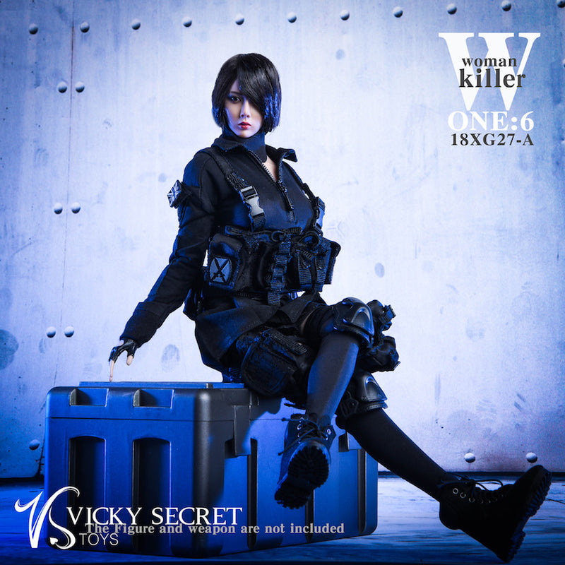 Load image into Gallery viewer, Female Assassin Outfit - Black Underwear w/Mask
