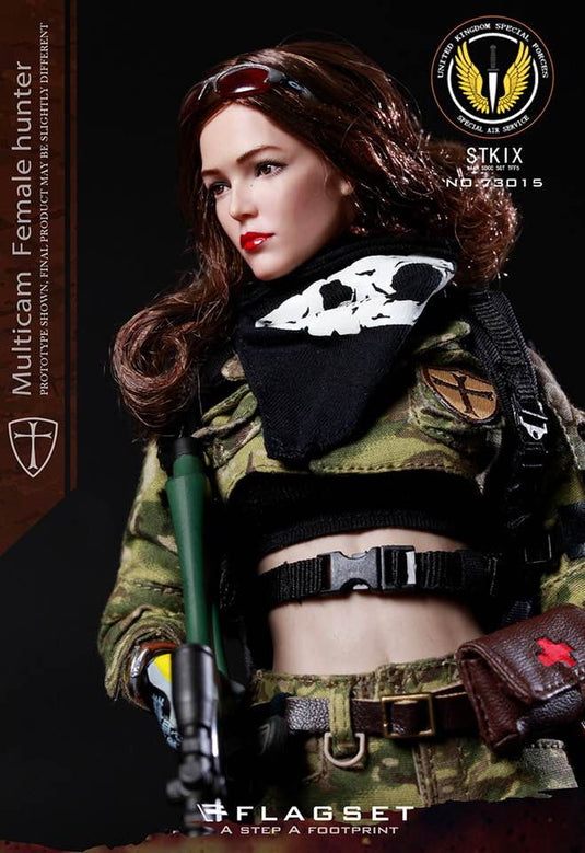 Female Special Forces - Black & Green Rifled Shotgun w/Scope