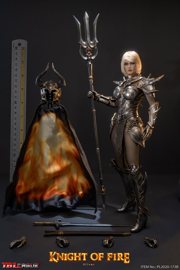 Load image into Gallery viewer, Knight Of Fire - Silver Ver - Female Head Sculpt
