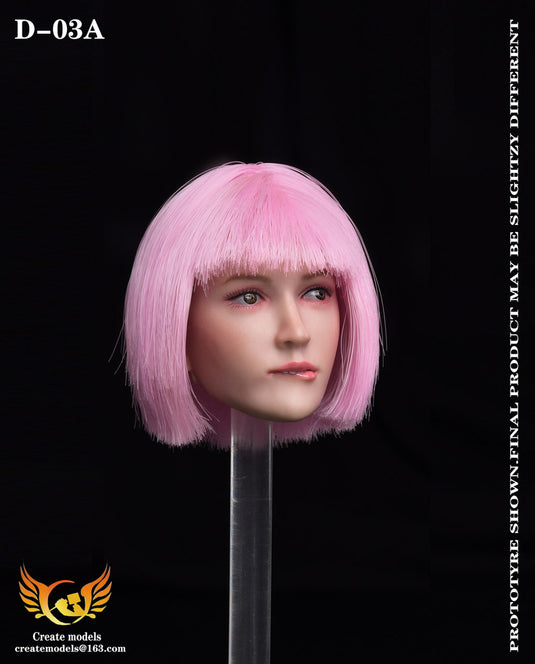 Sexy Female Pink Hair Head Sculpt - MINT IN BOX