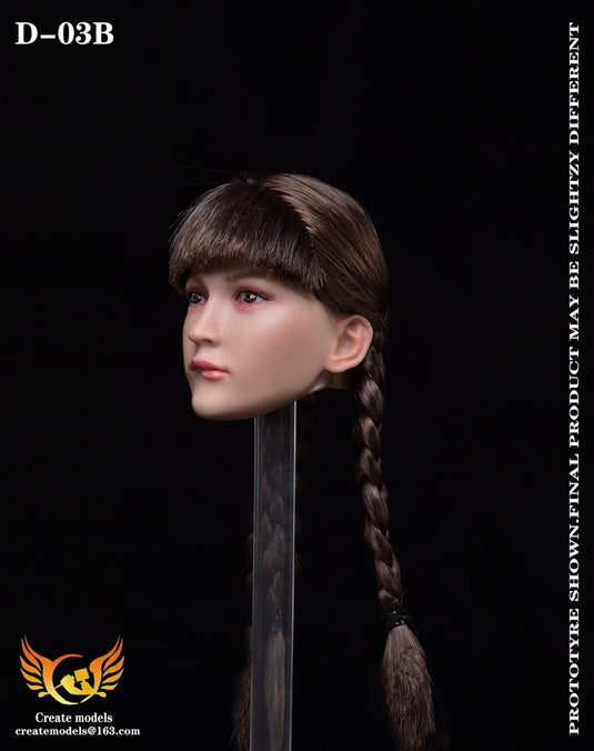 Sexy Female Head Sculpt w/Pig Tails - MINT IN BOX