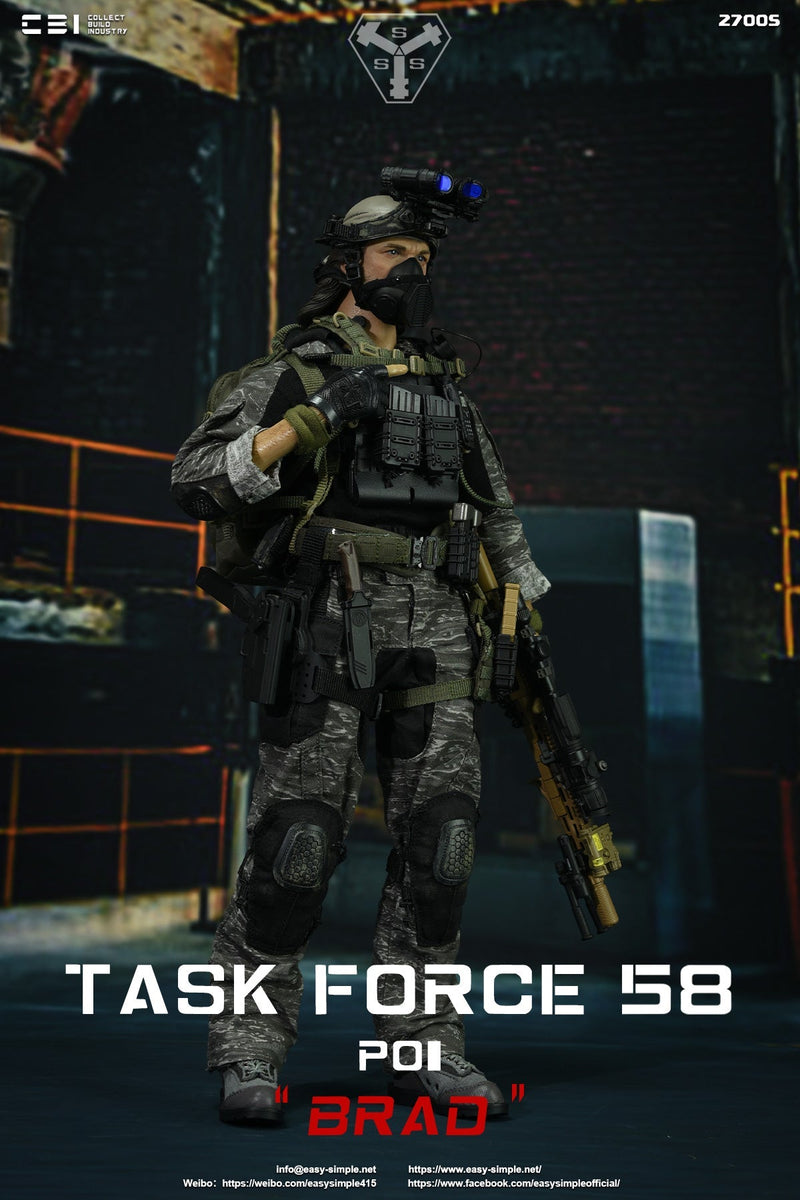 Load image into Gallery viewer, Task Force 58 PO1 Brad - Black MOLLE Combat Vest
