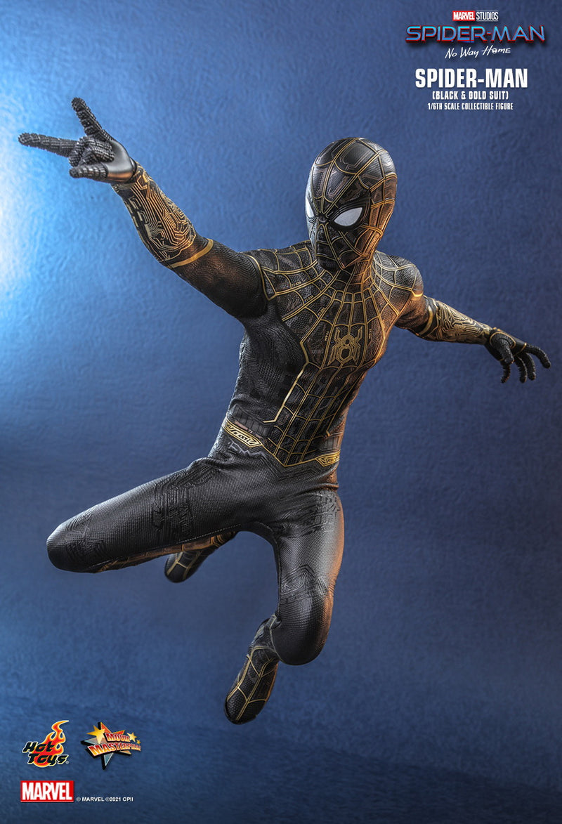 Load image into Gallery viewer, Spider-Man: No Way Home - Spider-Man Black &amp; Gold Suit - MINT IN BOX
