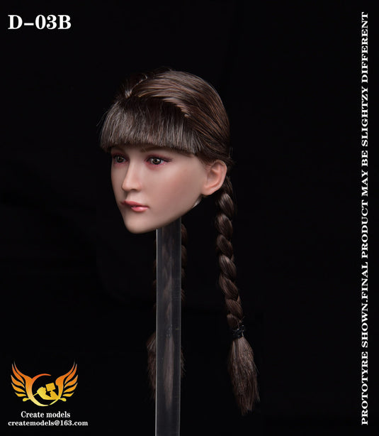 Sexy Female Head Sculpt w/Pig Tails - MINT IN BOX