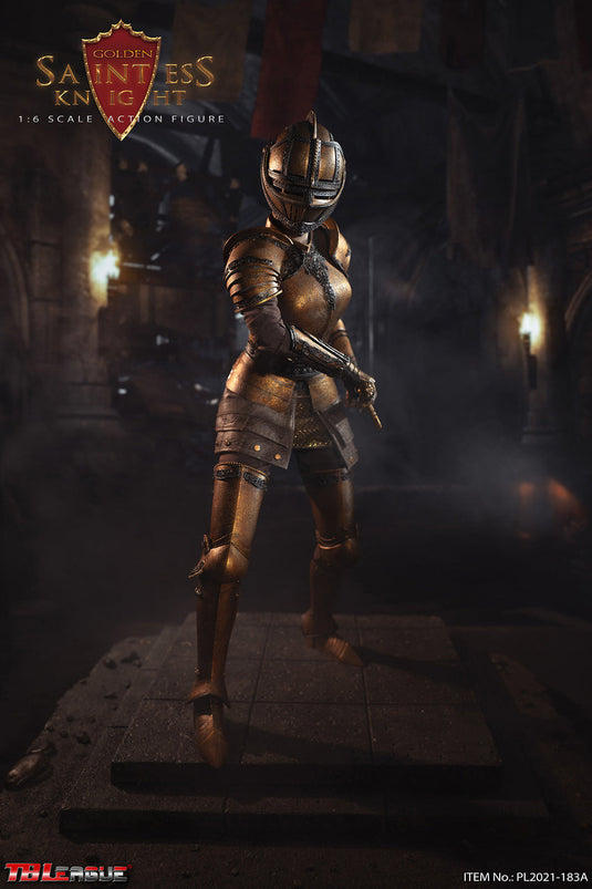 Saintless Knight Gold Ver - Gold Like Female Armored Gloved Hand Set