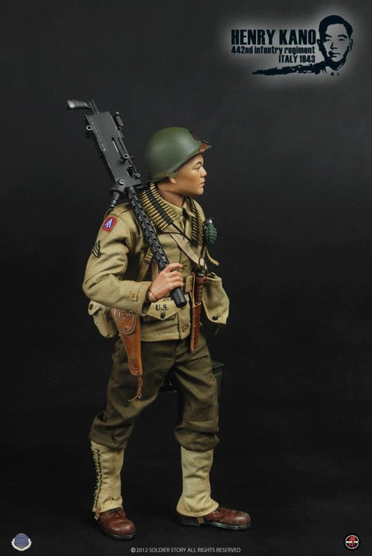 WWII - Infantry - Henry Kano - Metal OD Green Helmet