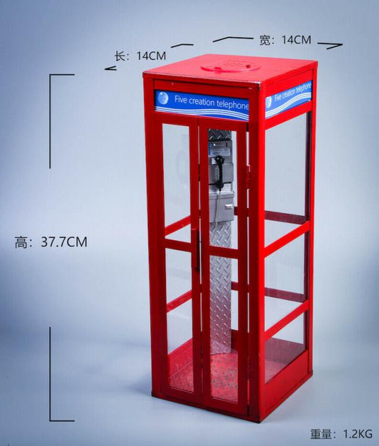 Light-Up Red Telephone Booth - MINT IN BOX