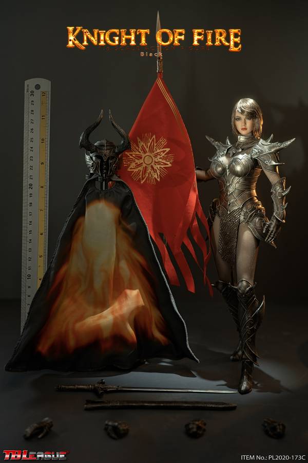 Load image into Gallery viewer, Knight Of Fire - Black Ver - Wired Cape
