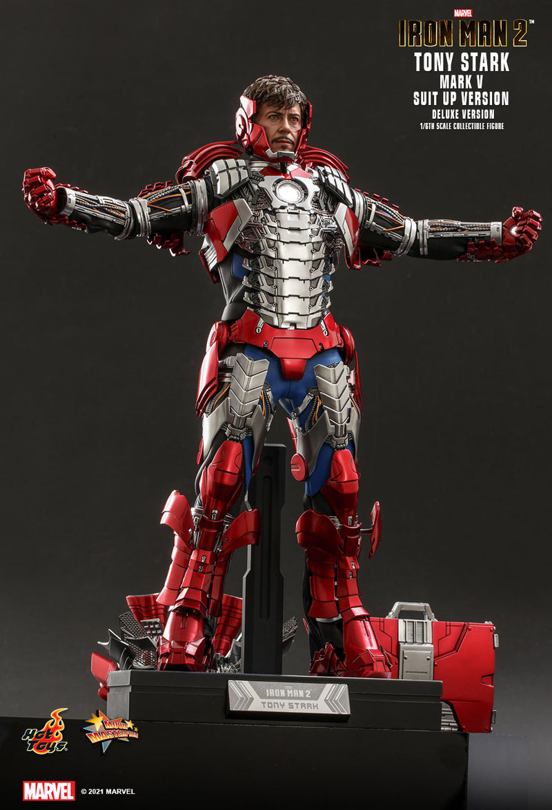 Load image into Gallery viewer, Iron Man 2 - Tony Stark MKV Suit Up Version DELUXE - MINT IN BOX
