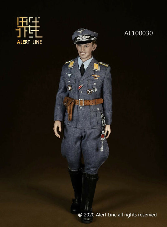 WWII - Luftwaffe Fighter Ace - Blue Military Uniform Set