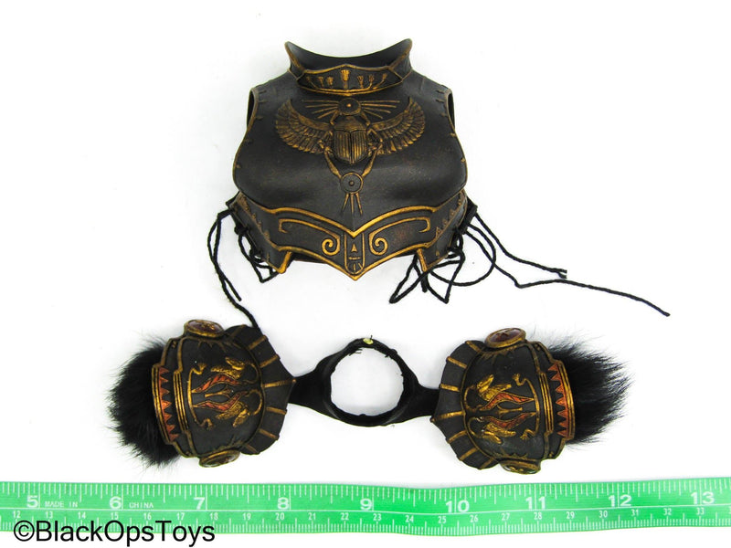 Load image into Gallery viewer, Egyptian God Of The Dead Osiris - Black Chest Armor w/Shoulder Pads
