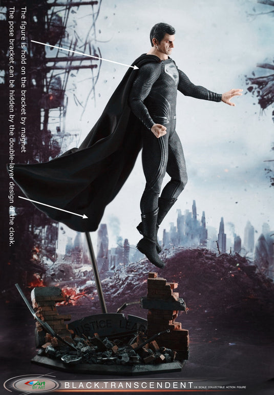 The Black Transcendent - Male Dressed Body w/Black Suit & Wired Cape