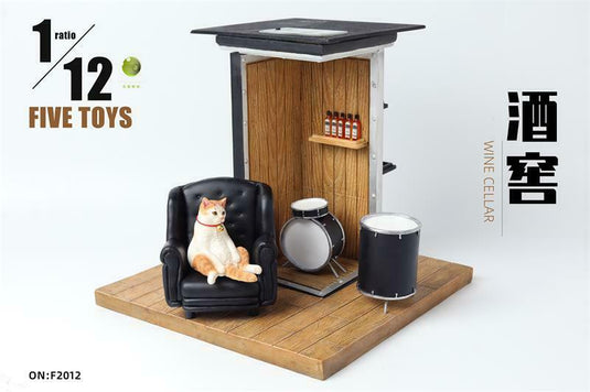 1/12 - The Wine Cellar Scene w/Sofa & Drum Kit Diorama - MINT IN BOX