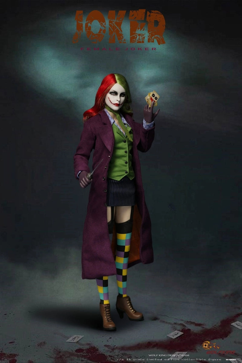 Load image into Gallery viewer, Lady Joker - Female Orange &amp; Purple Coat
