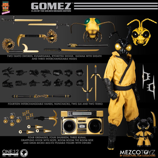 1/12 - Golden Dragon - Gomez - Bow w/Arrows & Sai Set