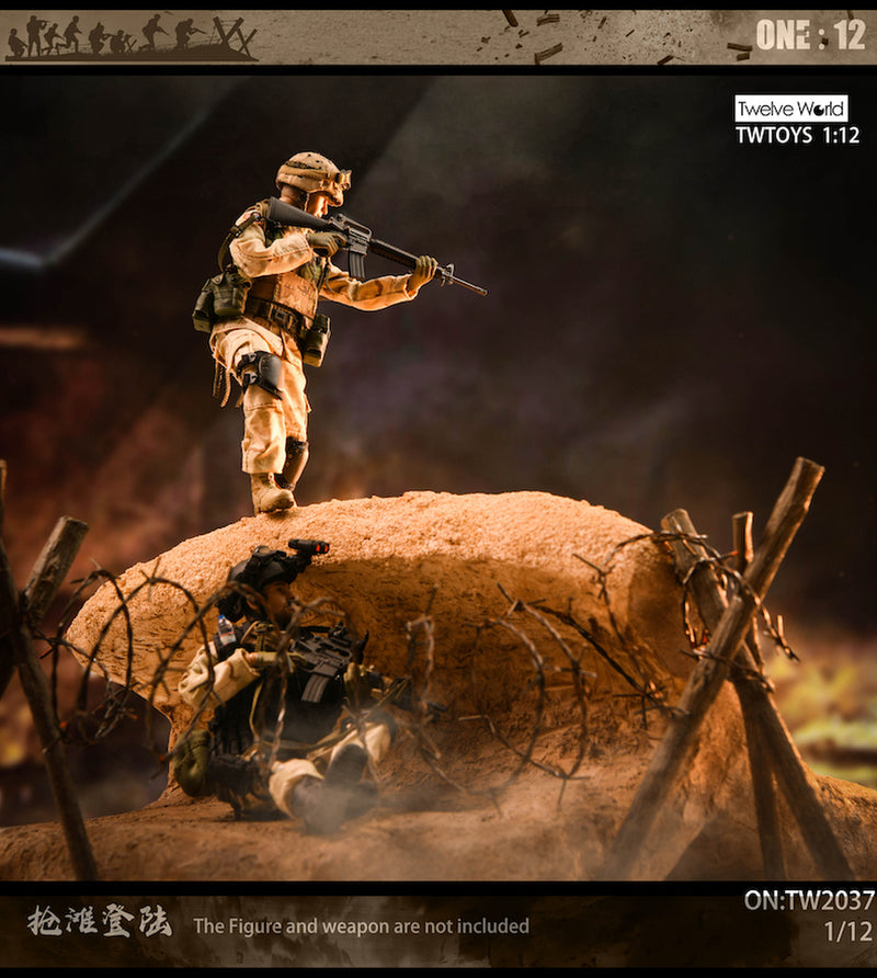 Load image into Gallery viewer, 1/12 - Normandy Landings Diorama Base Figure Stand - MINT IN BOX
