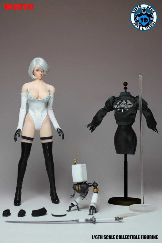 Cyborg 2B - Black Gloved Hand Set