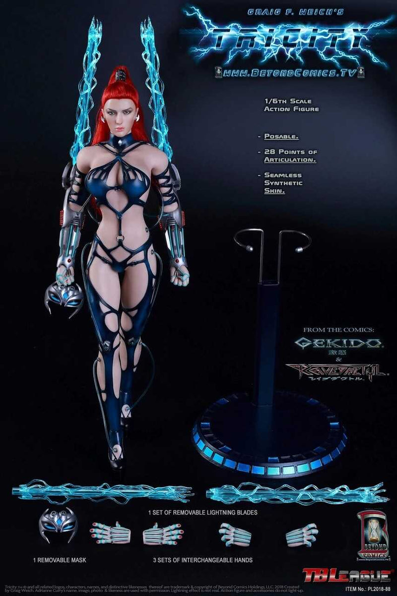 Load image into Gallery viewer, Tricity - Blue &amp; Silver Like Mask
