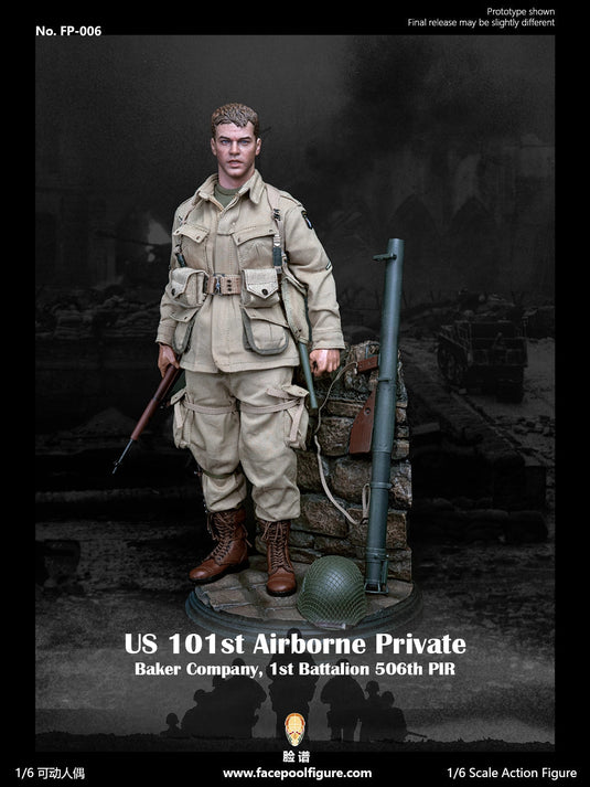 US 101st Airborne Private Baker - Male Head Sculpt