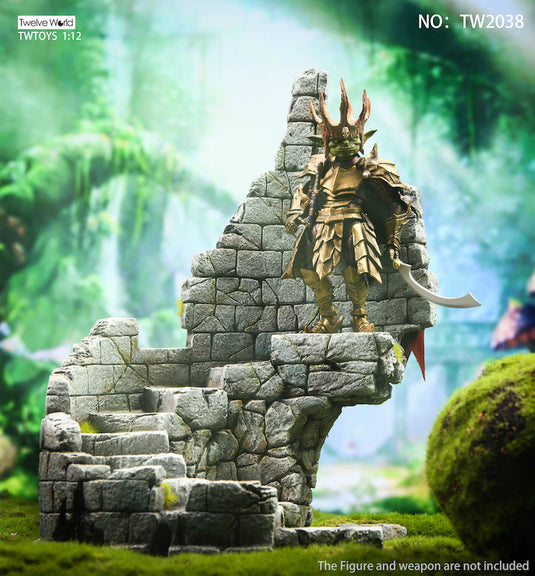 1/12 - Castle Ruin Diorama Base Figure Stand - MINT IN BOX