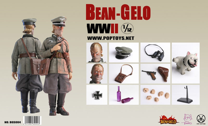 Load image into Gallery viewer, 1/12 - WWII Bean-Gelo - Brand - Male &quot;Frowning&quot; Head Sculpt
