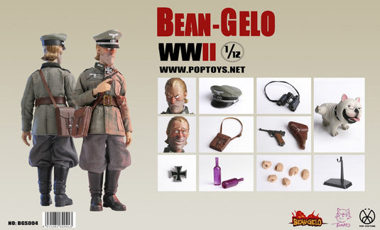 1/12 - WWII Bean-Gelo - Brand - Male "Frowning" Head Sculpt