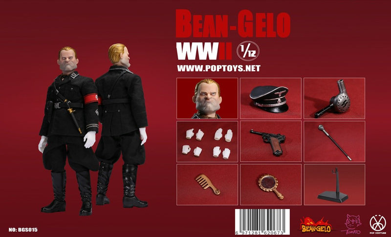 Load image into Gallery viewer, 1/12 - WWII Bean-Gelo - The Narcissist - Male Head Sculpt
