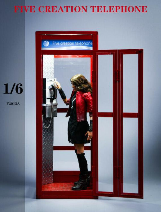Light-Up Red Telephone Booth - MINT IN BOX