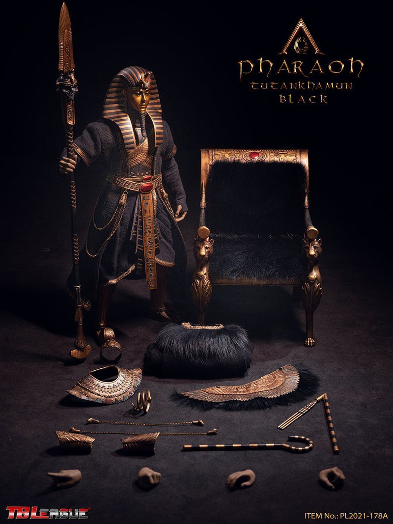 Load image into Gallery viewer, Pharaoh Tutankhamun (Black) - Black Wired Cape
