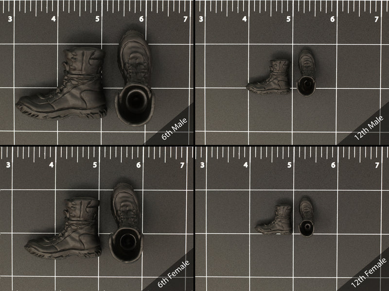 Load image into Gallery viewer, 1/6 or 1/12 - Custom 3D - Rugged Boots (Peg Type)
