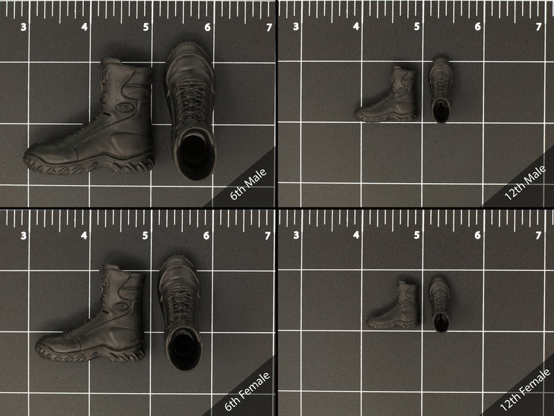 Load image into Gallery viewer, 1/6 or 1/12 - Custom 3D - Desert Storm Boots (Peg Type)
