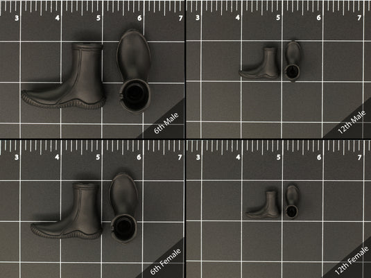 1/6 or 1/12 - Custom 3D - Diving Boots (Peg Type)